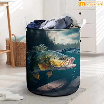 Maxcorners Bass Fishing All Over Printed Basket