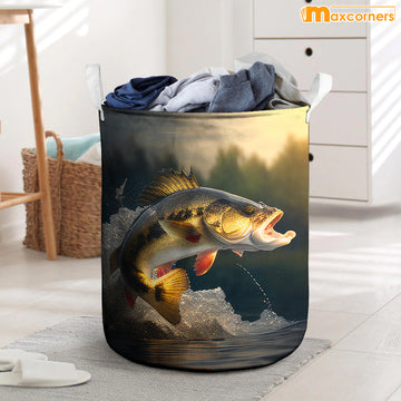 Maxcorners Bass Fishing All Over Printed Basket