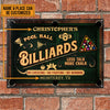 Maxcorners Personalized Billiards Pool Hall No Cheating No Fighting No Whining All Printed 3D Classic Metal Sign