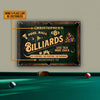 Maxcorners Personalized Billiards Pool Hall No Cheating No Fighting No Whining All Printed 3D Classic Metal Sign