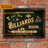 Maxcorners Personalized Billiards Rack 'Em Crack 'Em All Printed 3D Classic Metal Sign