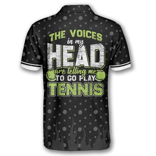 Maxcorners Tennis The Voices in My Head Customized Name All Over Printed Shirt