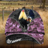 Maxcorners Premium Camo Pattern Rooster Personalized Cap