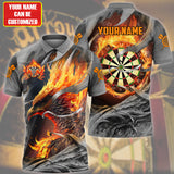 Max Corners Darts board Phoenix 3D Personalized Sport Jersey Polo Shirt