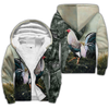 Maxcorners Rooster Unisex Deluxe Green Hoodie