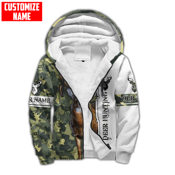 Maxcorners Deer Hunting Personalized 3D Over Printed Hoodie