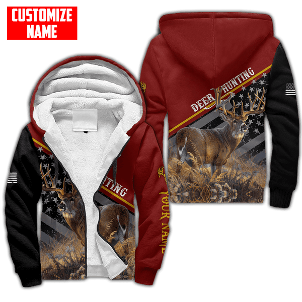 Maxcorners Deer Hunting Personalized Name 3D Over Printed Hoodie