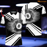 Maxcorners Billiard Shirt Black And White Pattern Personalized Unisex Shirt