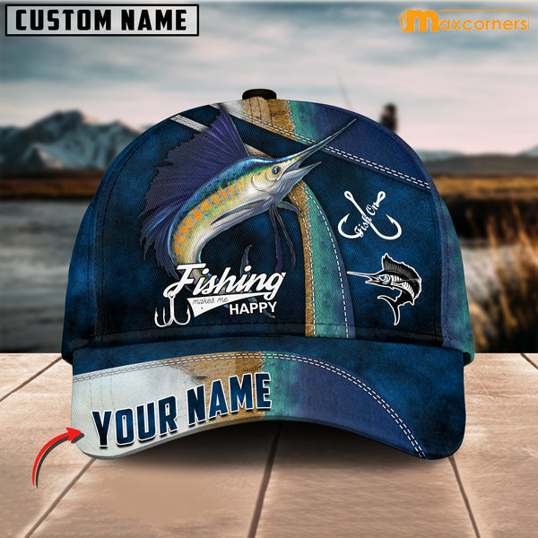 Maxcorners Personalized Marlin Fishing Classic Cap