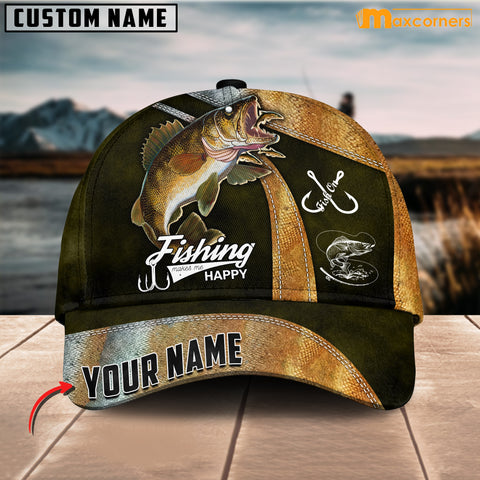 Maxcorners Personalized Walleye Fishing Classic Cap