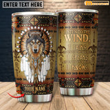Personalized Native Wolf Tumbler