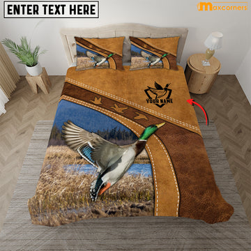 Maxcorners Personalized Mallard Duck Bedding Set