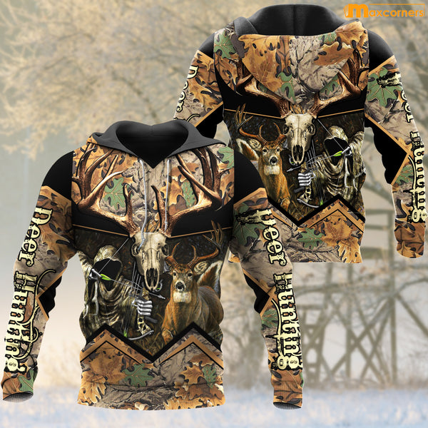 Maxcorners Deer Hunting Unisex Hoodie