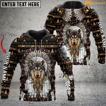 Maxcorners Personalized Native Wolf