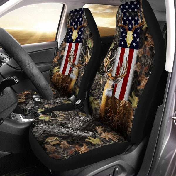 Maxcorners American Deer Hunter Car Seat Cover