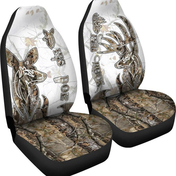 Maxcorners Hunting Her Buck And His Doe Camo Car Seat Cover