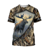 Maxcorners Moose Hunting 3D Over Printed Hoodie