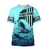 Maxcorners Scuba Diving America All Over Printed Shirt