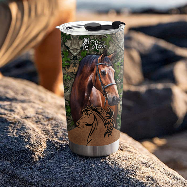 Maxcorners Horse Stainless Steel Tumbler 04