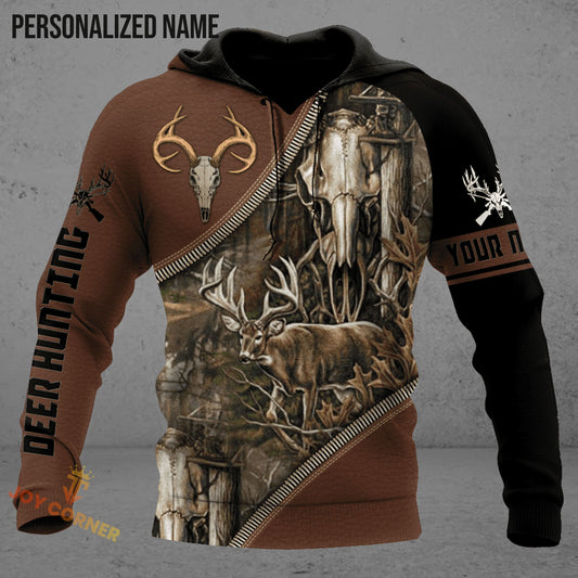 Maxcorners Customized Name Deer Hunting 3D Design All Over Printed