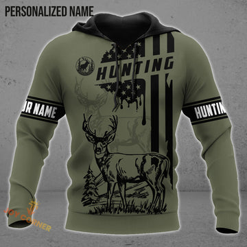 Maxcorners Customized Name Hunting 4 3D Design All Over Printed