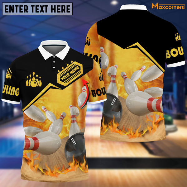 Maxcorners Custom Bowling Personalized Name 3D Shirt