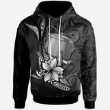 Maxcorners Tokelau Hoodie - Fish With Plumeria Flowers Style