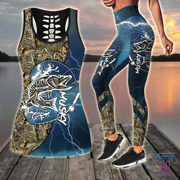 Maxcorners Musky Fishing Gear Blue Tattoo Camo