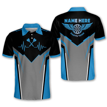 Maxcorners Heartbeat Dart Personalized Name 3D Shirt
