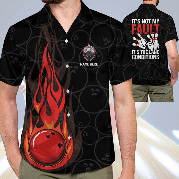 Maxcorners It's Not My Fault It's The Lane Condition Personalized Name Hawaiian Shirt