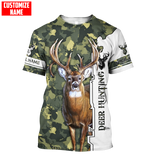 Maxcorners Deer Hunting Personalized 3D Over Printed Hoodie