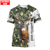 Maxcorners Customized Name Deer Hunting 2 3D Design All Over Printed