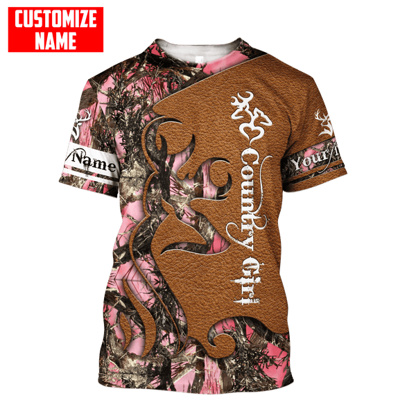Maxcorners Customized Name Country Girl 3D Design All Over Printed