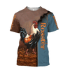 Maxcorners Rooster Unisex Deluxe Blue Hoodie