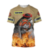 Maxcorners Personalized Firefighter Hug 3D Shirt