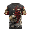Maxcorners Skull Rooster And Rose Hoodie