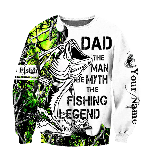 Maxcorners Custom Name Dad Bass Fishing Tattoo