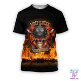 Maxcorners Firefighter 3D Printed Shirt