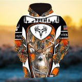 Max Corner Special Skull Logo Deer Hunting Personalized 3D Hoodie For Hunting Lover