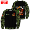 Maxcorners Personalized Name Rooster Solider Background Unisex Hoodie
