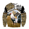 Maxcorners Rooster In Field Unisex Deluxe Hoodie