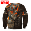 Maxcorners Deer Hunting Personalized Name 3D Over Printed Hoodie