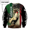 Maxcorners Personalized Name Deep Rooster Unisex Hoodie
