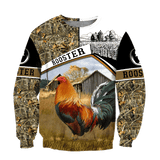 Maxcorners Brown Red Rooster Unisex Deluxe Hoodie