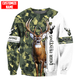 Maxcorners Deer Hunting Personalized 3D Over Printed Hoodie