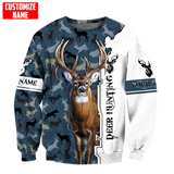 Maxcorners Deer Hunting Personalized Name 3D Over Printed Hoodie