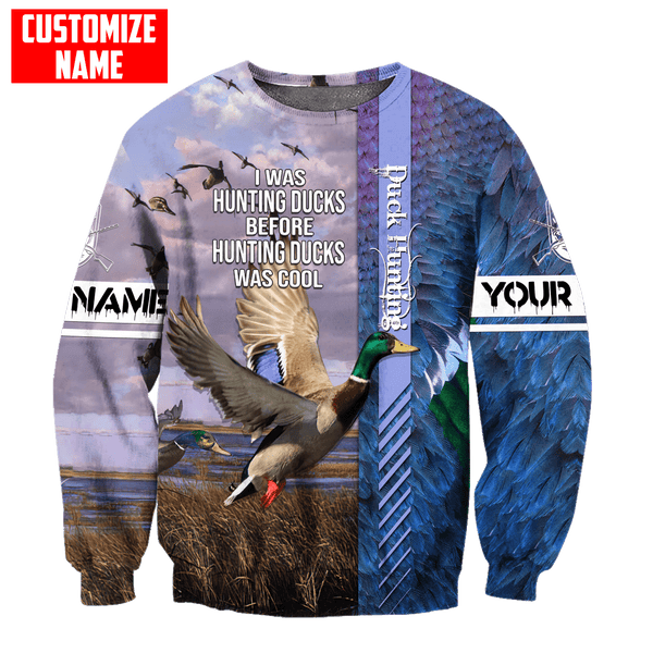 Maxcorners Duck Hunting Personalized 3D Over Printed Hoodie