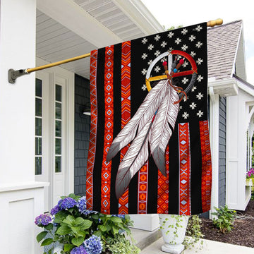 Maxcorners Native American Flag Four Directions Feather