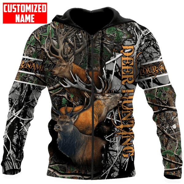 Maxcorners Deer Hunting Personalized Name 3D Over Printed Hoodie