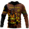 Maxcorners Personalized Firefighter Brown Shirt